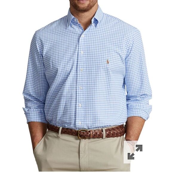 Ralph Lauren Custom Fit Gingham Oxford button down - Picture 4 of 11